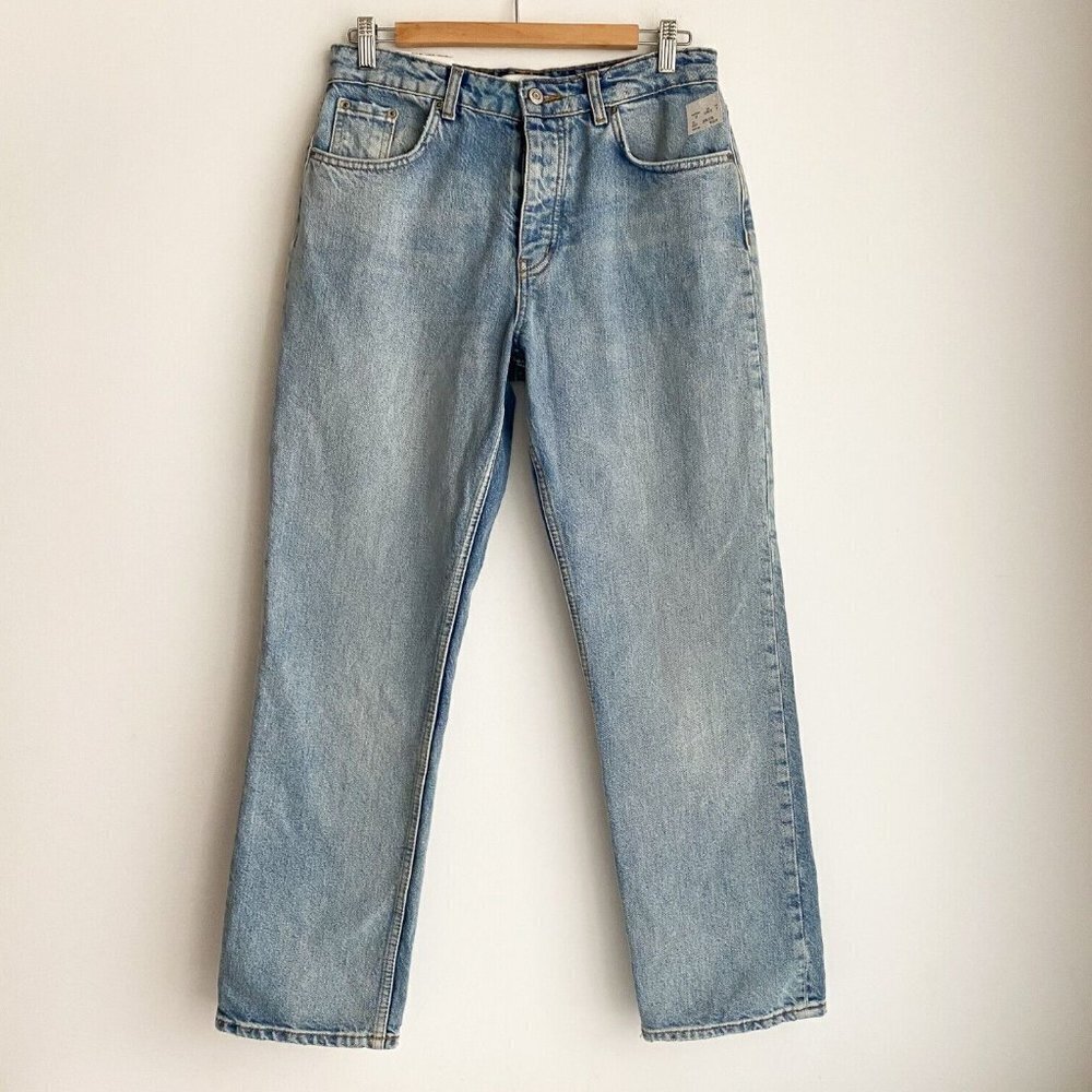 Zara Light Blue Straight Leg Jeans
